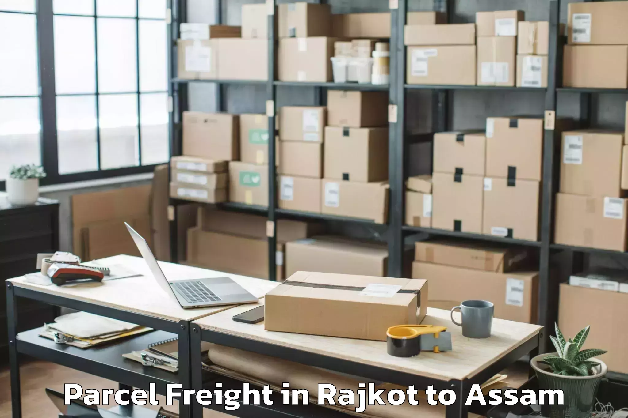 Affordable Rajkot to Sualkuchi Parcel Freight